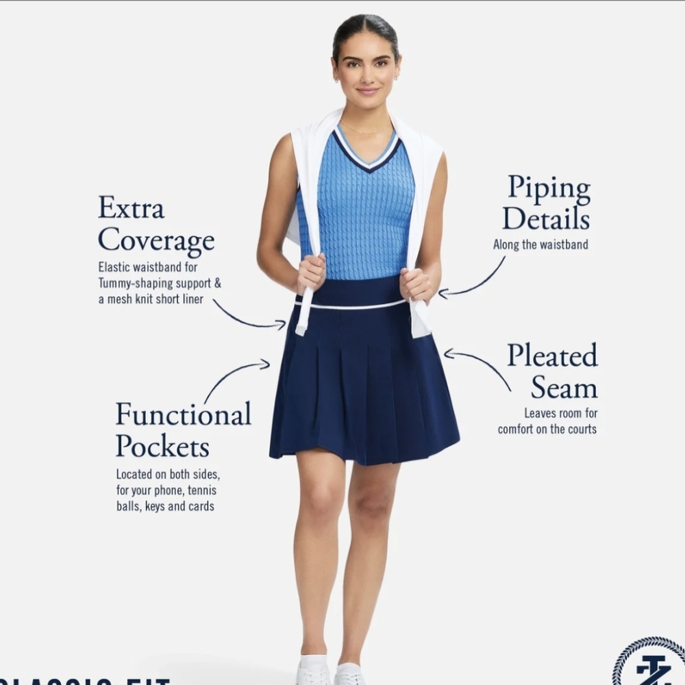 Izod Performance Naiomy Pleated Skort - Picture 3 of 8